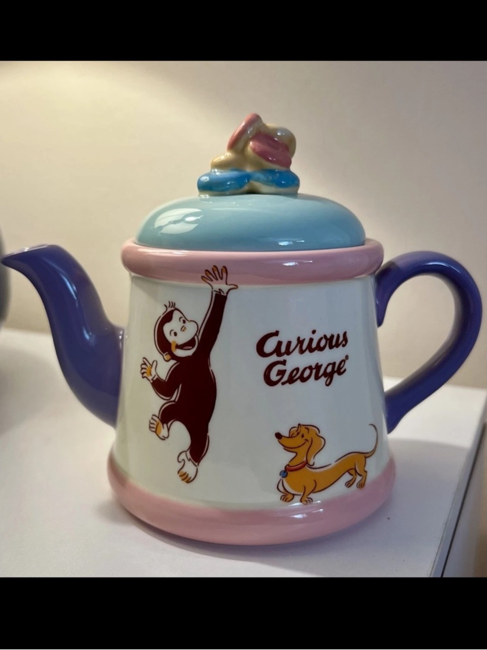 Curious George Donut Teapot by Sun Art